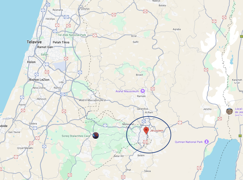 Mapa de Jerusalem Mapa de Jerusalem