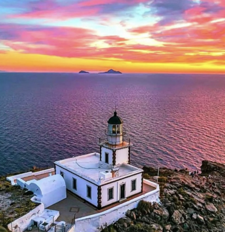 Pôr do sol de Akrotiri, Santorini Pôr do sol de Akrotiri, Santorini