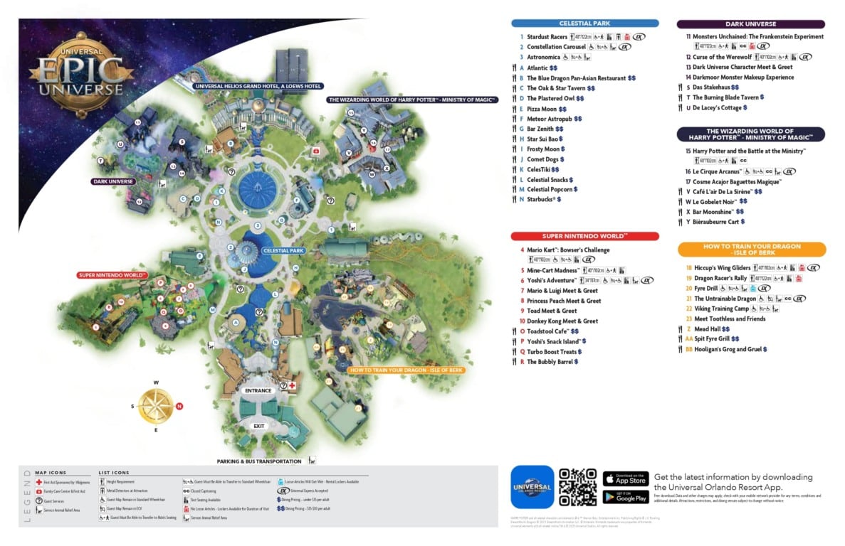 Mapa do parque Universal Studios Florida