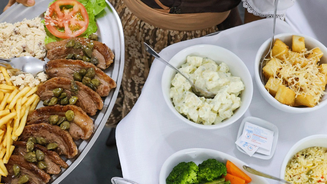 Refeição do restaurante Wunderwald em Pomerode Refeição do restaurante Wunderwald em Pomerode