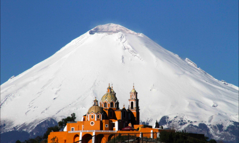 Vulcão Popocatépetl no México Vulcão Popocatépetl no México