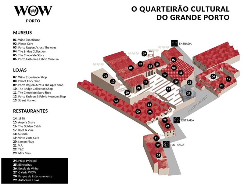 Mapa do Wow Porto Mapa do Wow Porto