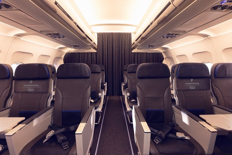 Classe premium economy em avi&atilde;o