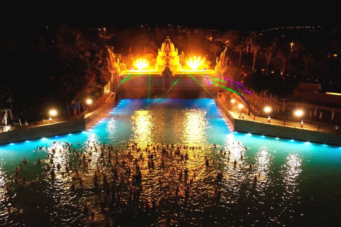 Siam Park &agrave; noite