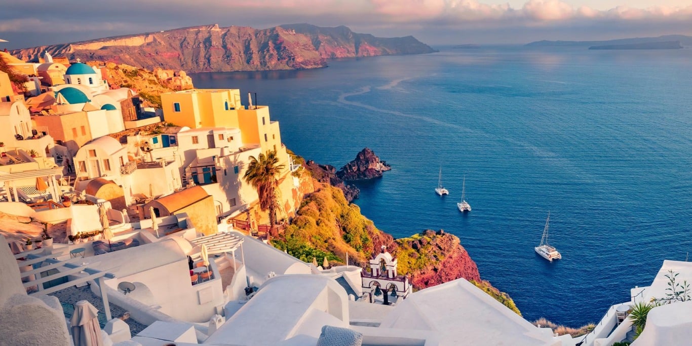 Pôr do sol em Fira, Santorini Pôr do sol em Fira, Santorini