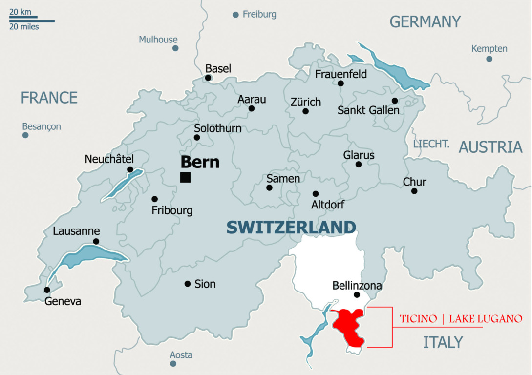 Mapa de Lugano Mapa de Lugano