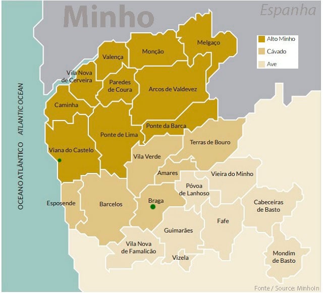 Mapa do Minho Mapa do Minho