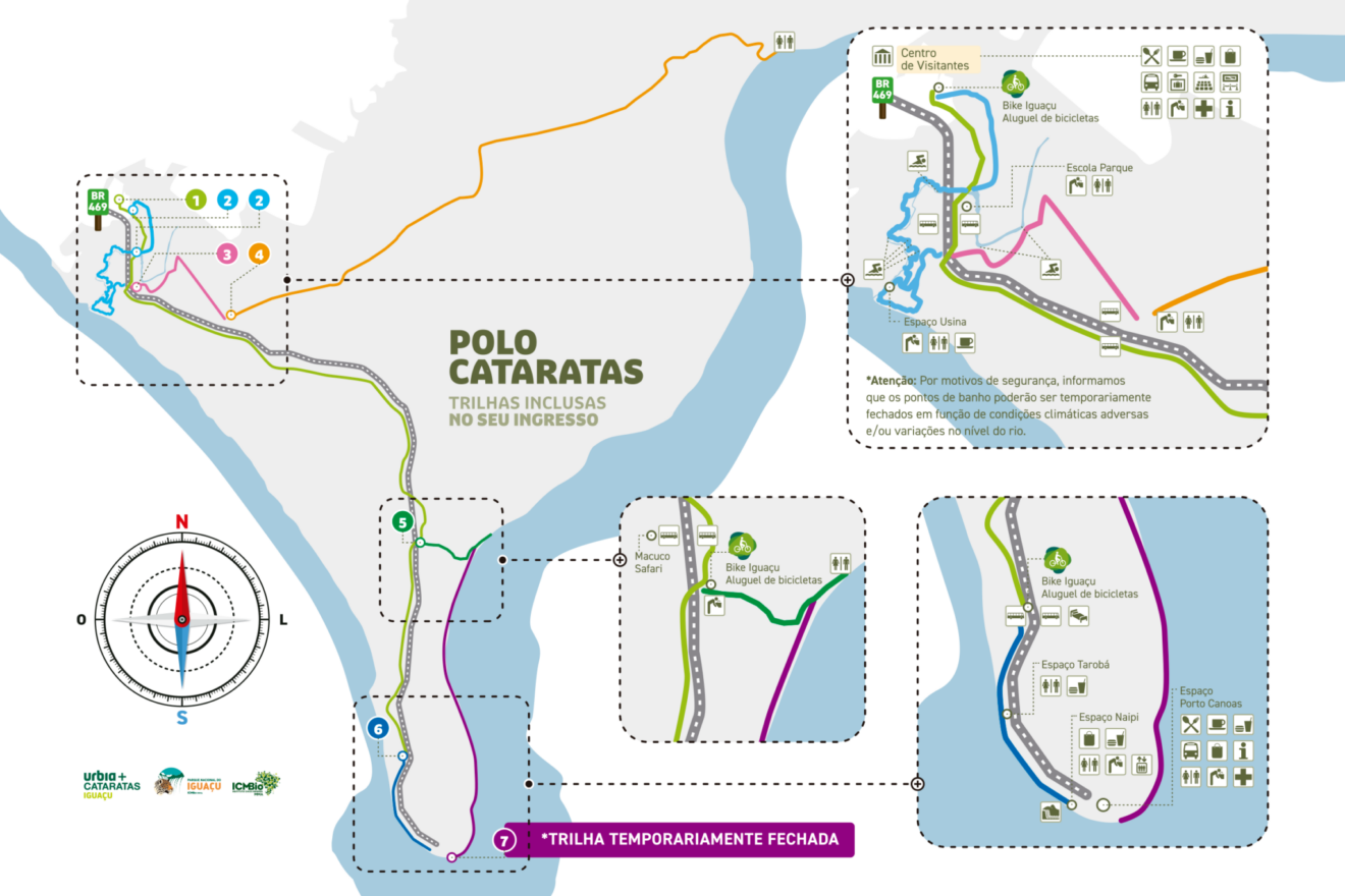 Mapa do Polo Cataratas em Foz do Iguaçu Mapa do Polo Cataratas em Foz do Iguaçu