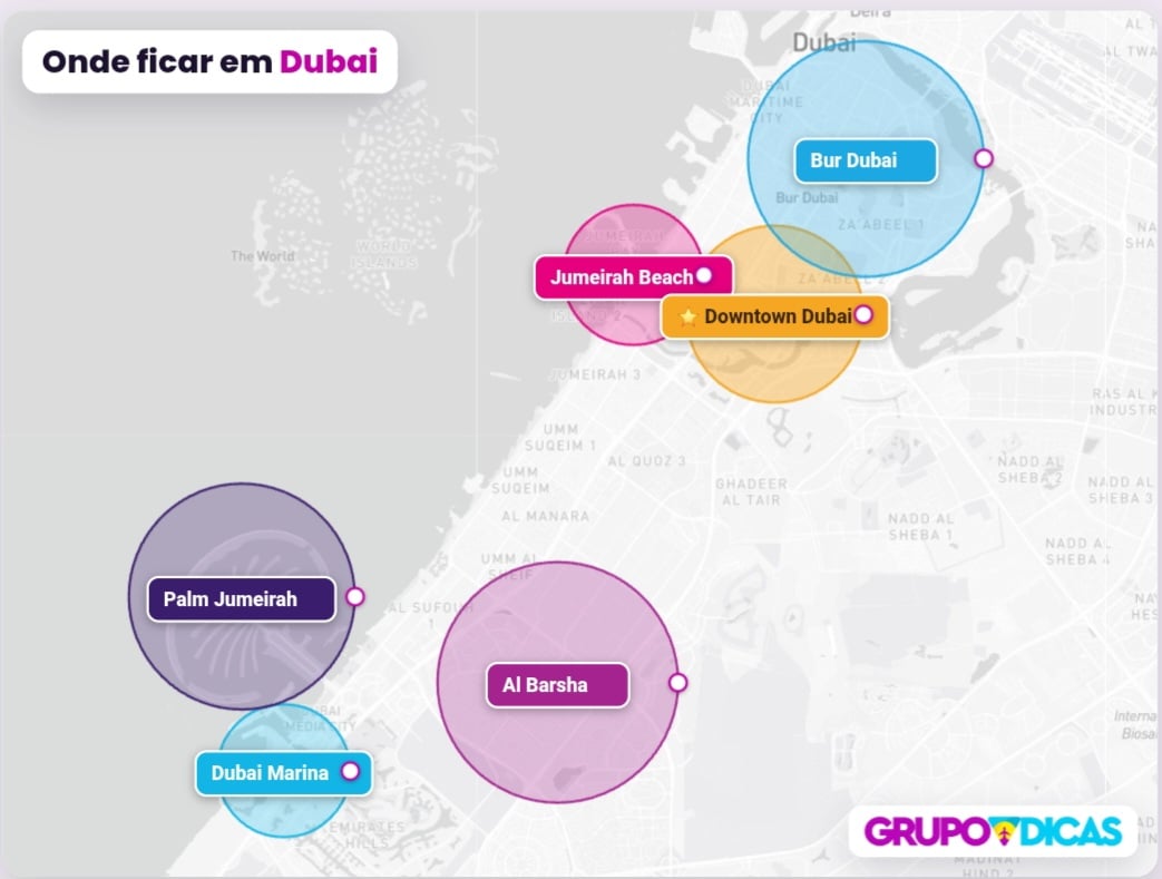Mapa de Dubai Mapa de Dubai