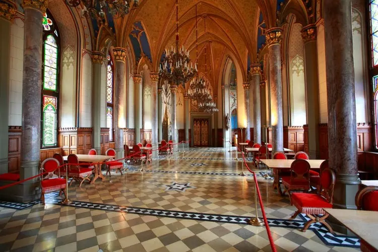 Interior do Castelo de Neuschwanstein Castelo de Neuschwanstein