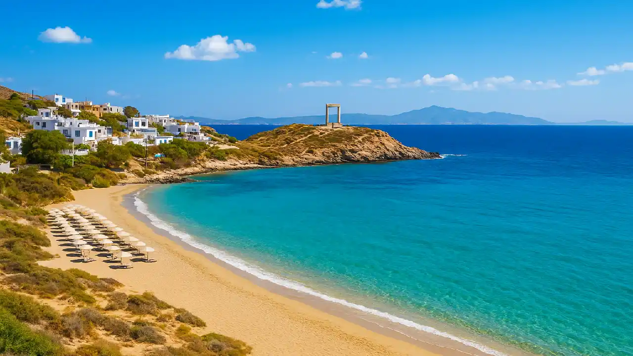 Praia em Naxos