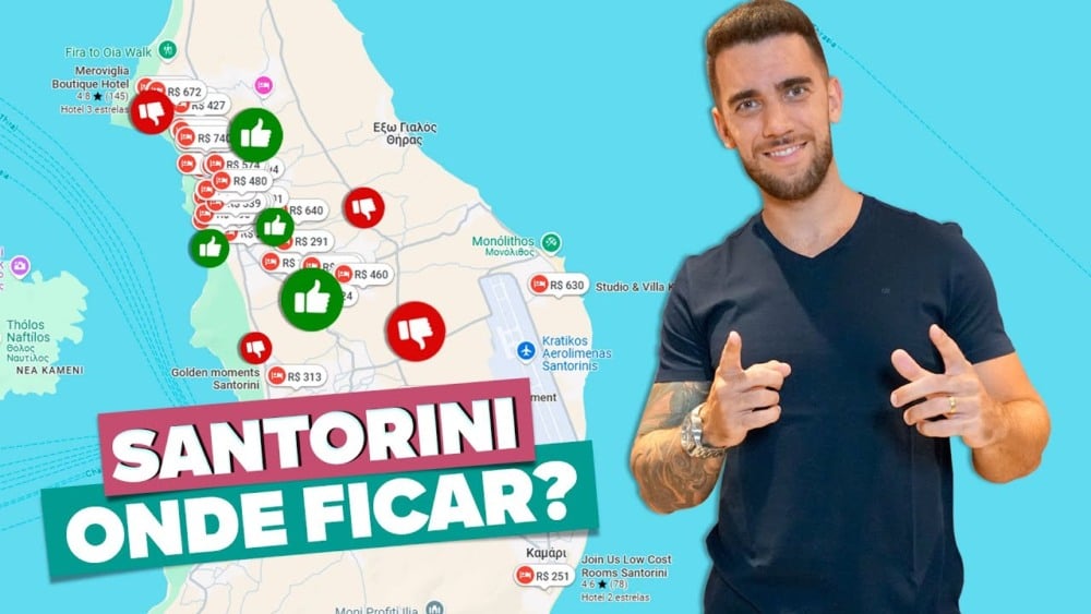 Onde ficar em SANTORINI! Melhor região da ilha e mais!