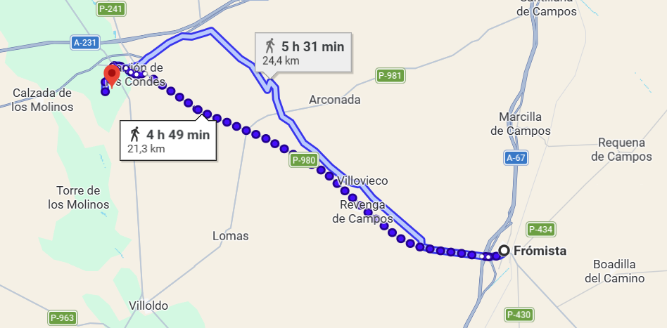 Fr&oacute;mista at&eacute; Carri&oacute;n de los Condes