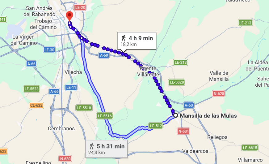 Mansilla de las Mulas at&eacute; Le&oacute;n