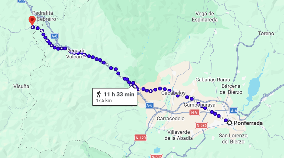 Ponferrada at&eacute; O Cebreiro