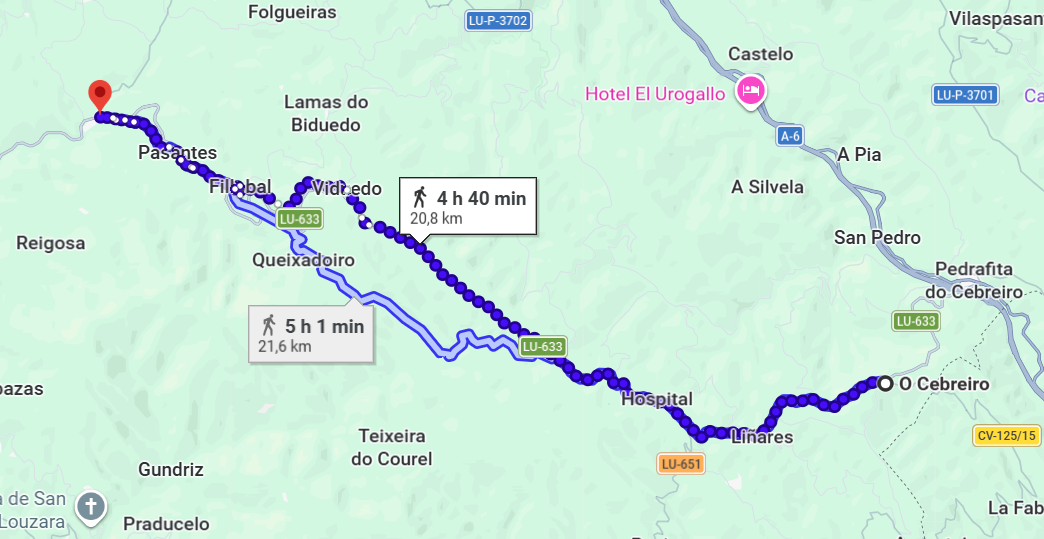 O Cebreiro at&eacute; Triacastela