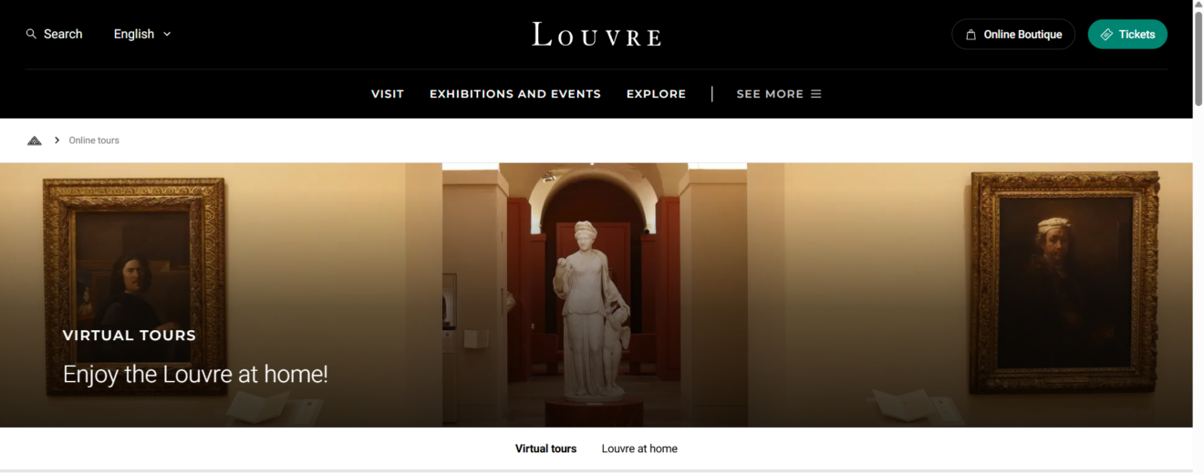 Site do Louvre Online