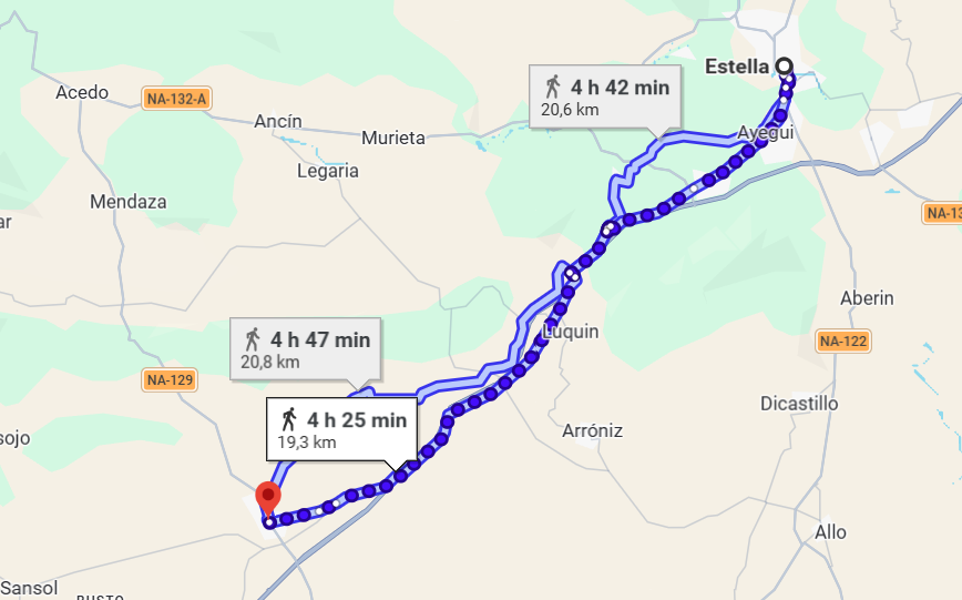 Estella at&eacute; Los Arcos