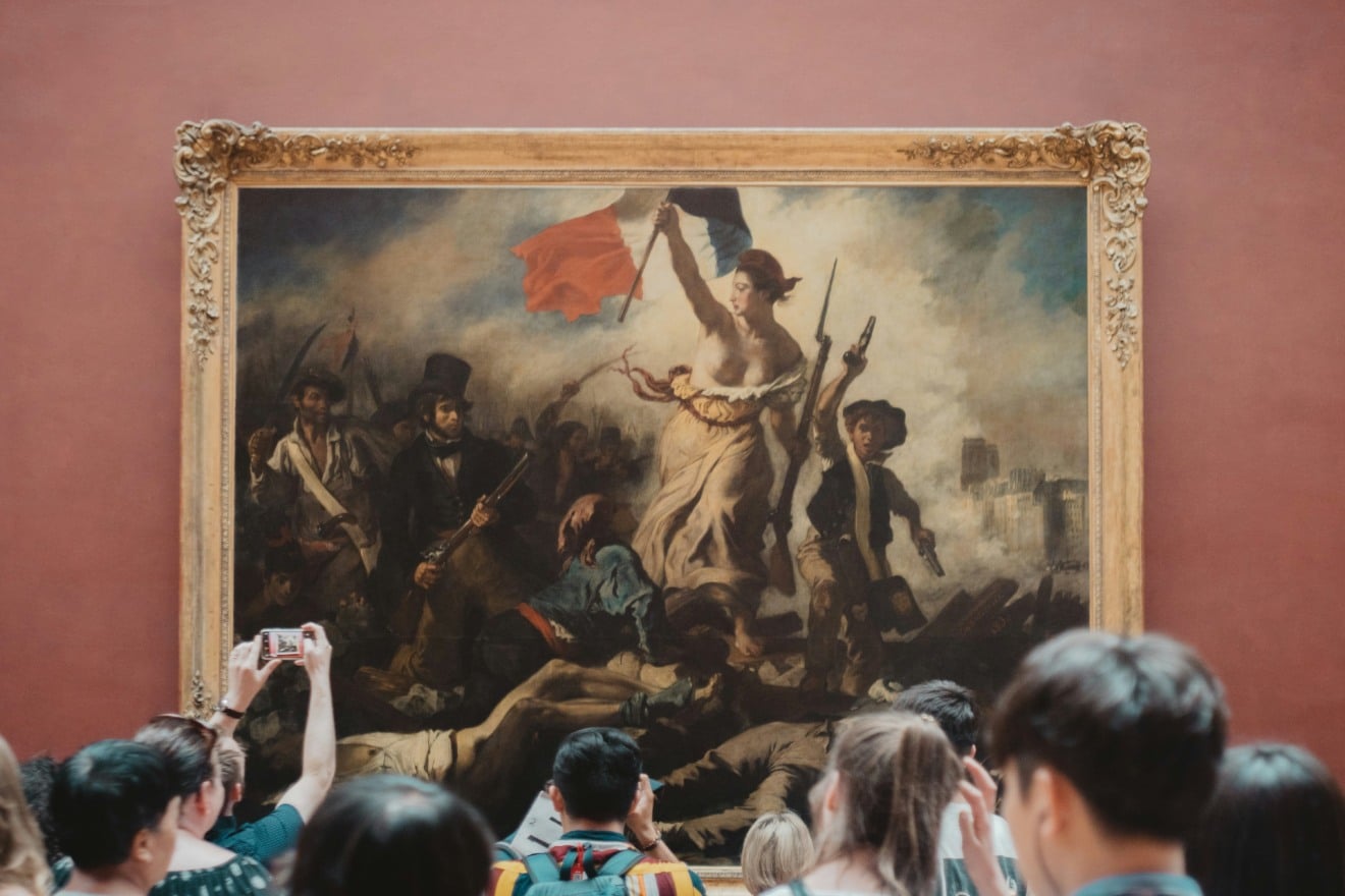 Obra no Museu do Louvre em Paris na Fran&ccedil;a
