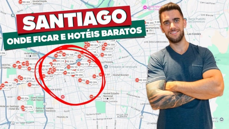Onde ficar em SANTIAGO DO CHILE! 2 Hotéis bons e baratos e a melhor região!