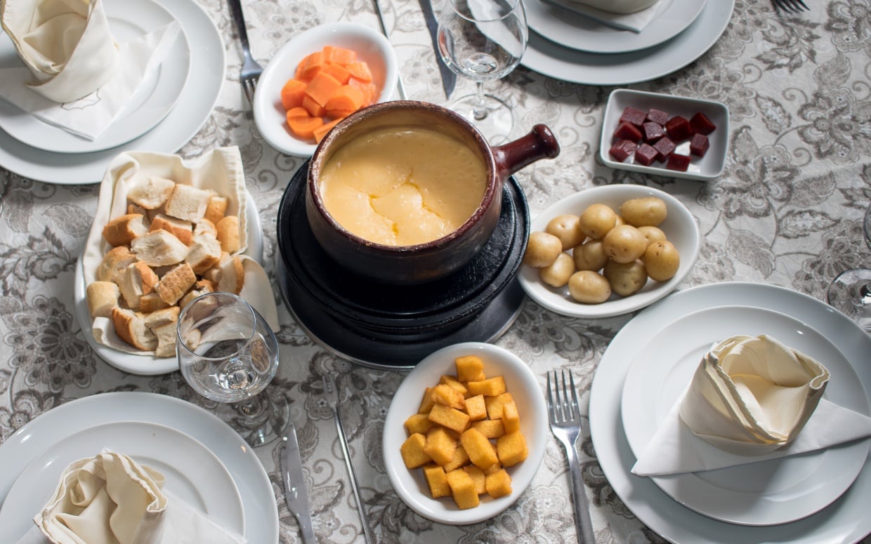 Fondue de queijo do St. Gallen Restaurant Fondue de queijo do St. Gallen Restaurant