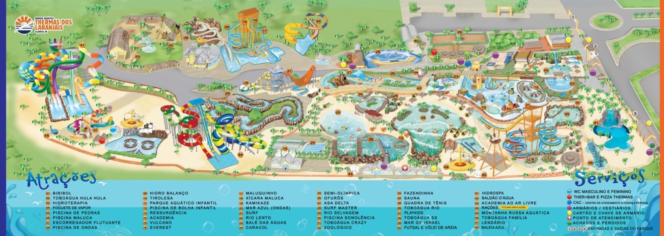Mapa do Thermas dos Laranjais